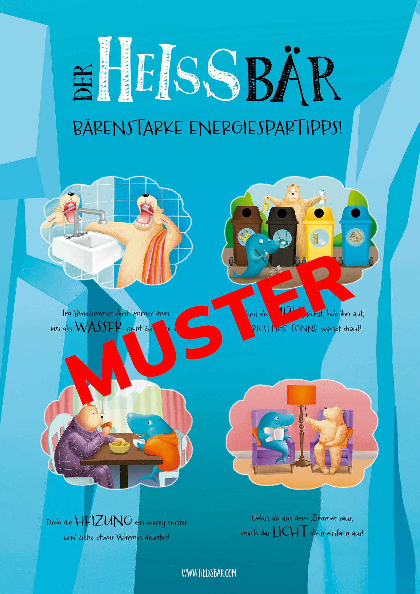 DIN A2 Poster (Energiespartipps für Kinder)